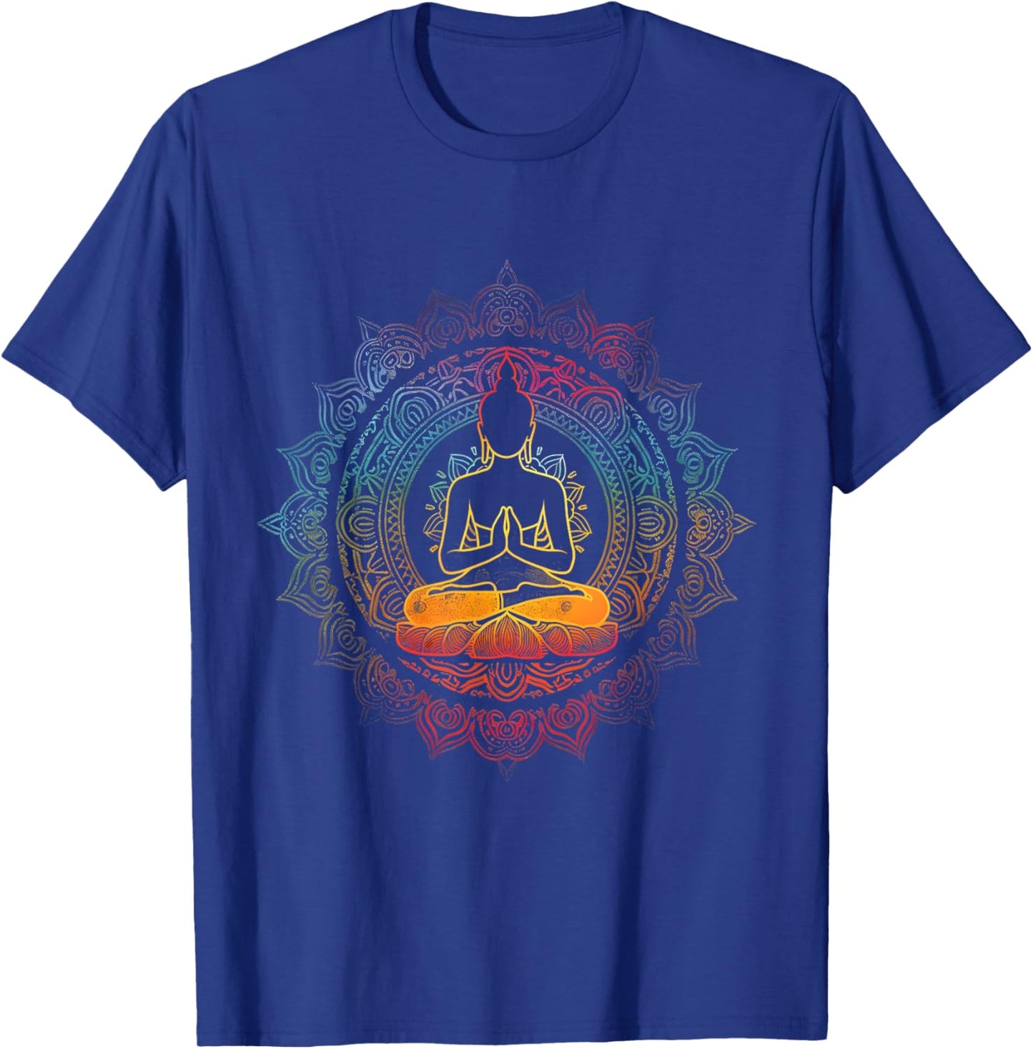 Zen Buddha Meditation Mandala Spiritual Buddhist Hindu T-Shirt - T-Shirt | Royal