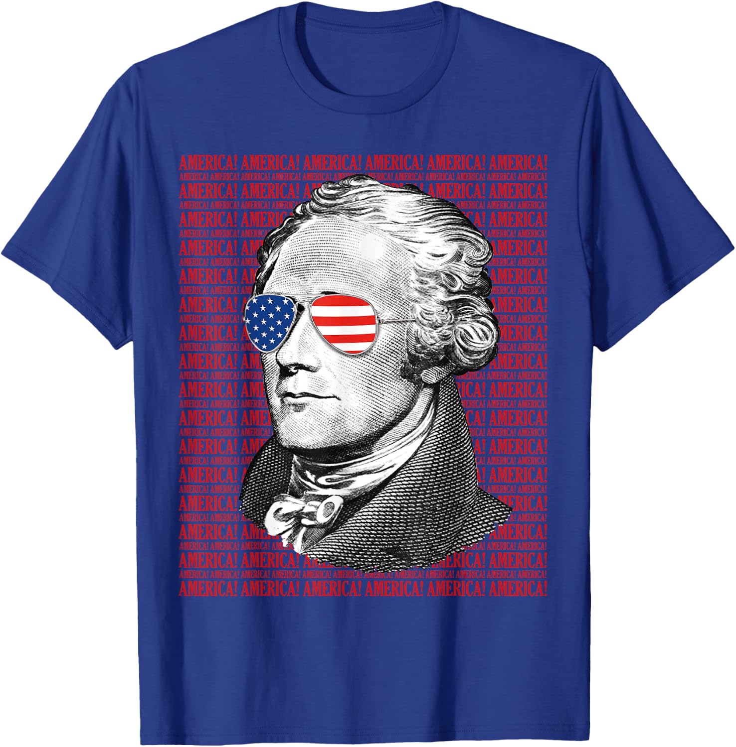Alexander Hamilton America! Patriotic USA 4th of July T-Shirt - T-Shirt | Royal