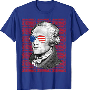 Alexander Hamilton America! Patriotic USA 4th of July T-Shirt - T-Shirt | Royal