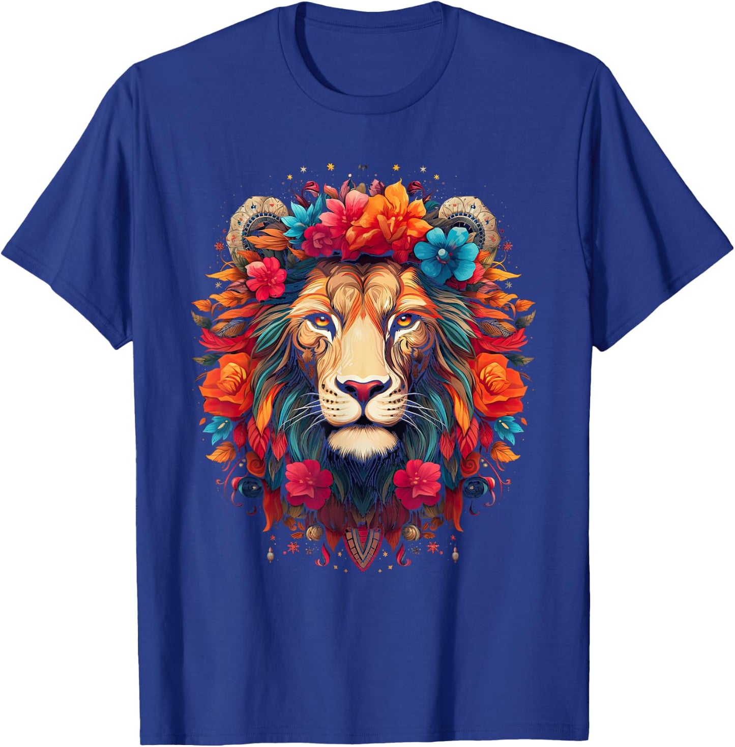 Lion colorful lions From Africa Day of the Dead T-Shirt - T-Shirt | Royal
