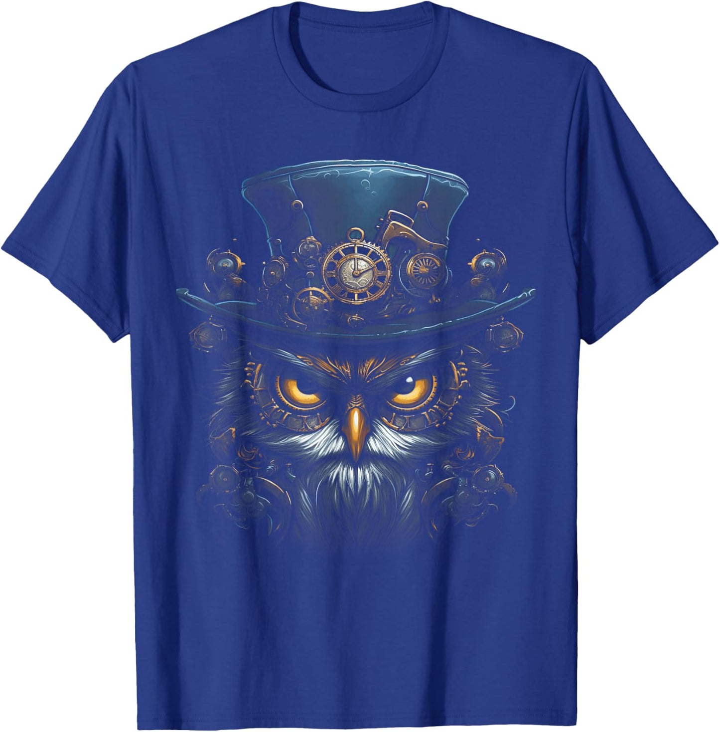 Steampunk Mechanical owl Victorian Bird T-Shirt - T-Shirt | Royal