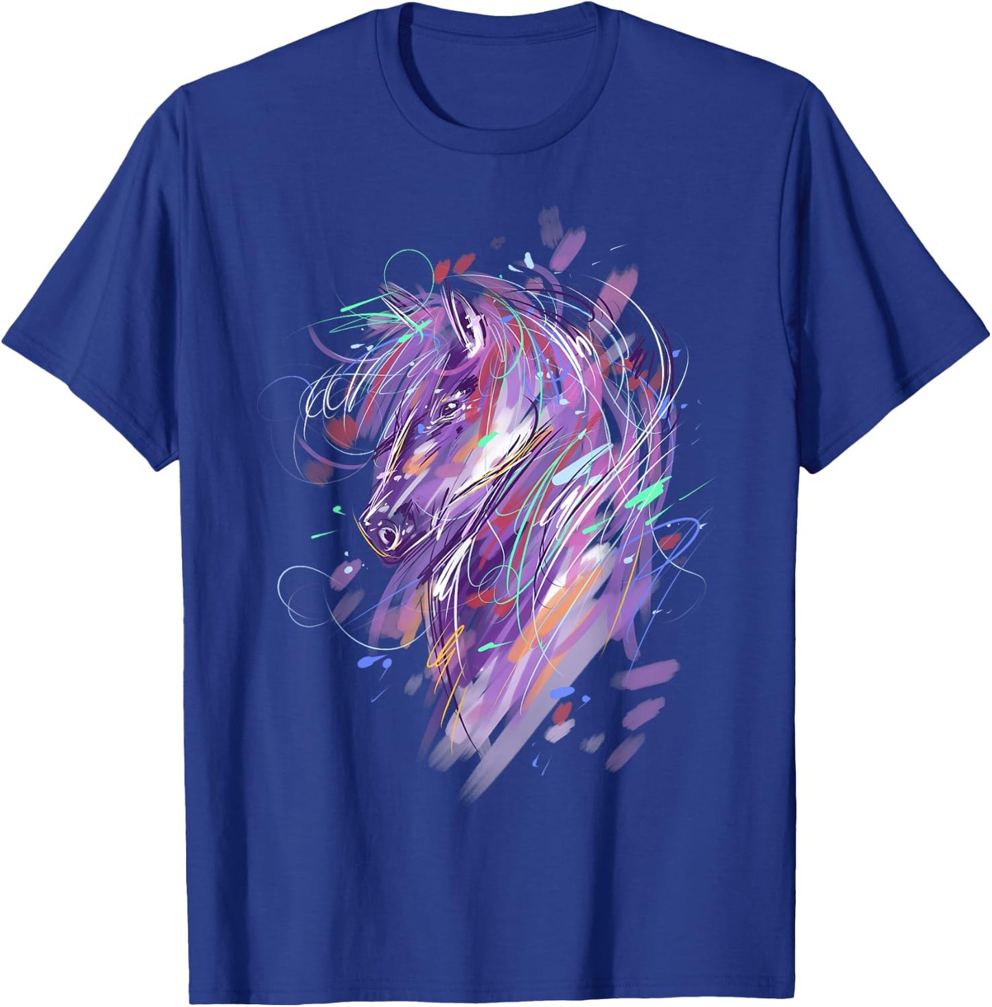 Horse Shirt Women Girls Horseback Riding Horse Lover T-Shirt - T-Shirt | Royal