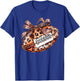 Leopard Cheetah Pattern Print Football with Ribbon Bow Tie T-Shirt - T-Shirt | Royal