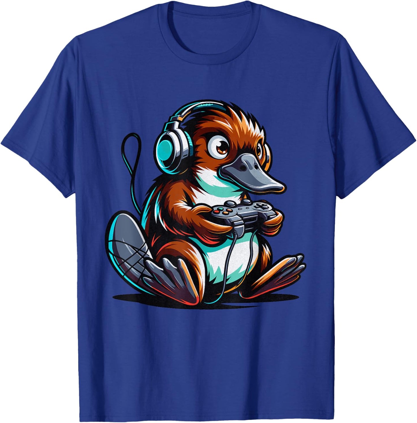 Platypus Shirt Kids Funny Platypus and Video Games Lover T-Shirt - T-Shirt | Royal