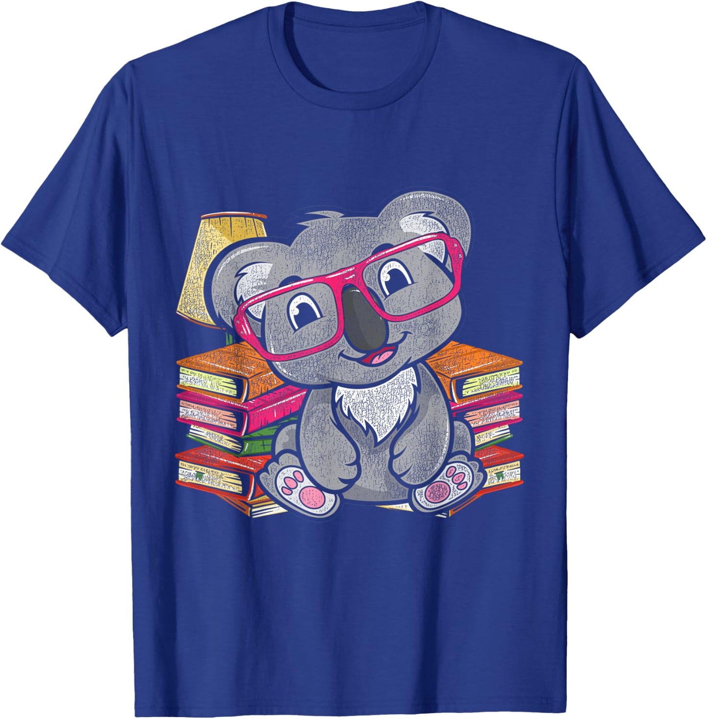 Cute Koala Bear Book Reading Koala T-Shirt - T-Shirt | Royal
