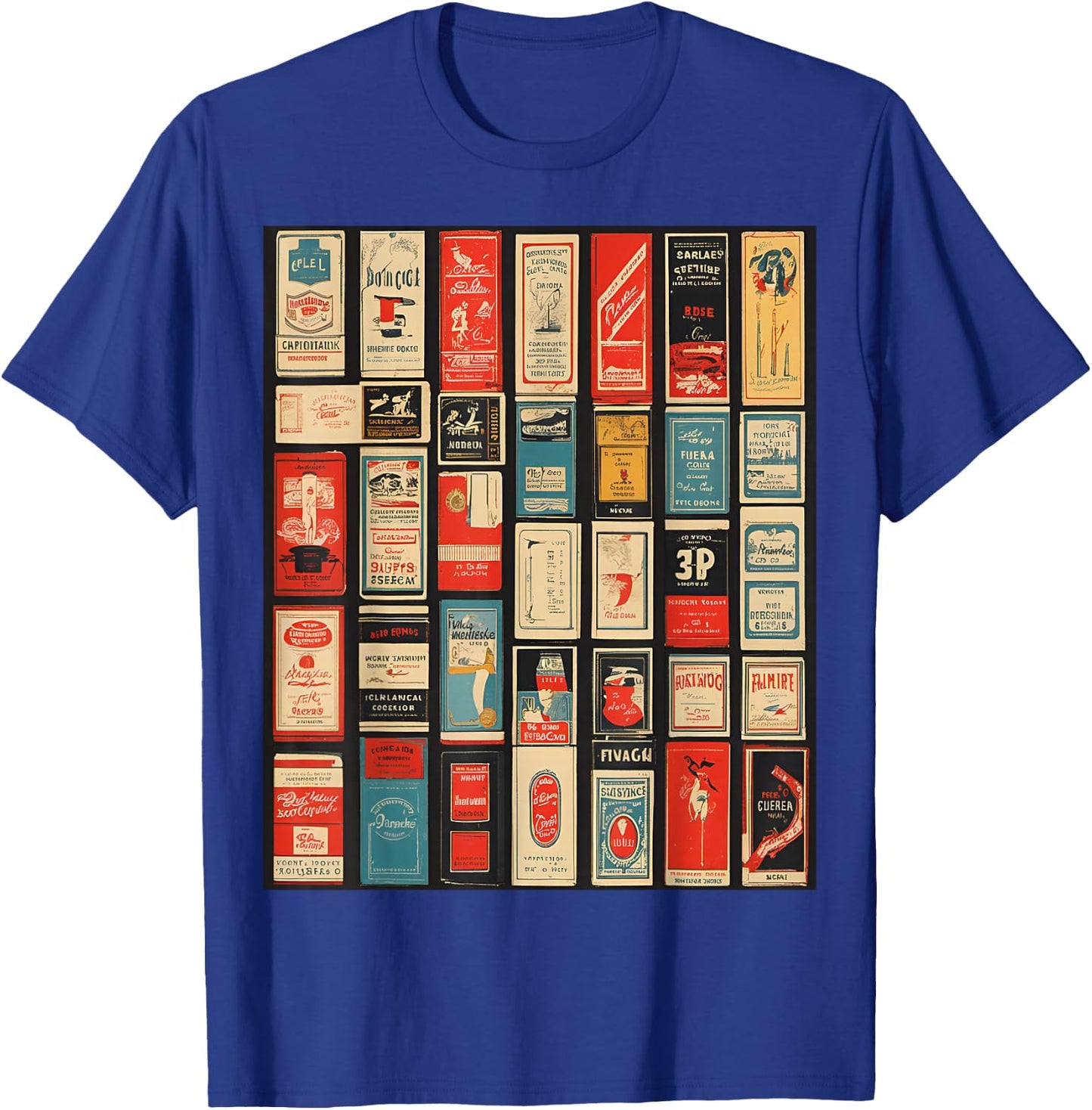 Vintage Matchbook Cover Collection Graphic T-Shirt - T-Shirt | Royal