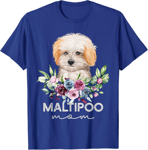Maltipoo Shirt Dog Gifts Maltipoo Mom T-Shirt - T-Shirt | Royal