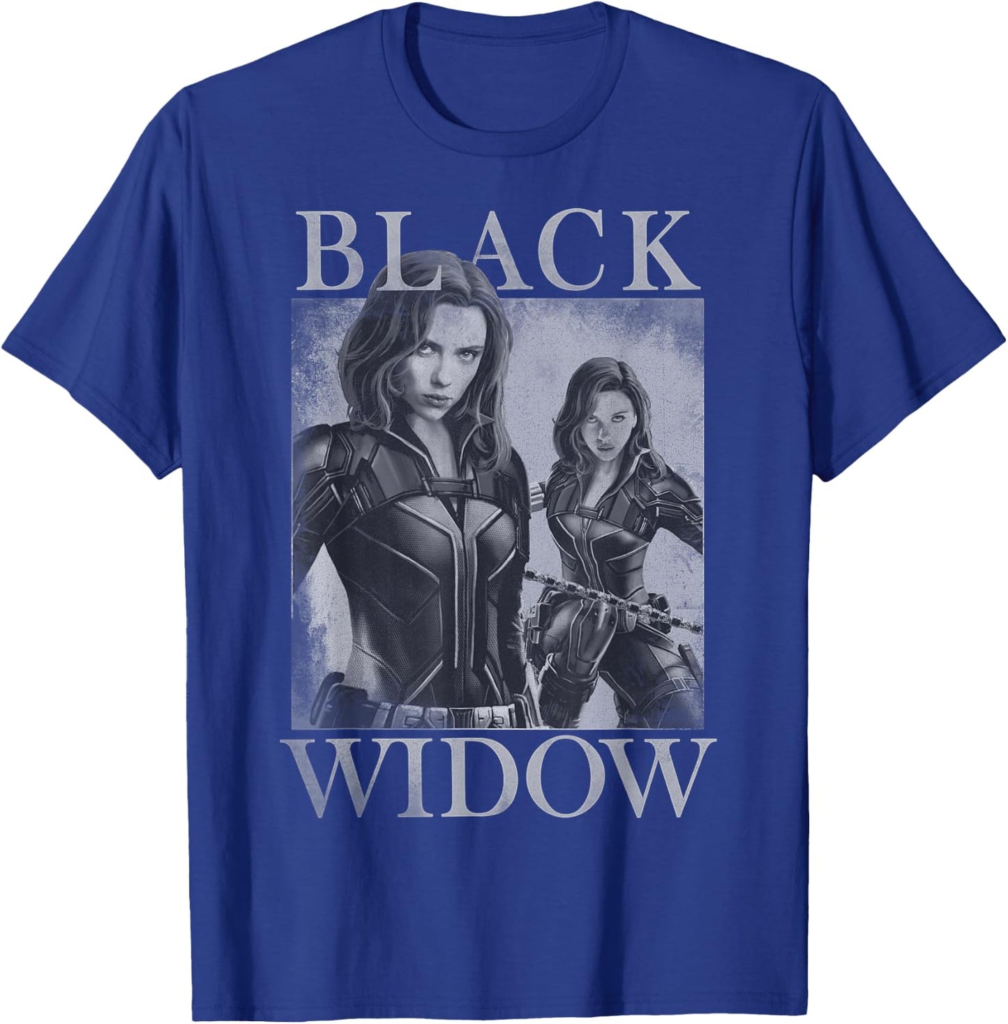 Marvel Black Widow Double Portrait T-Shirt - T-Shirt | Royal