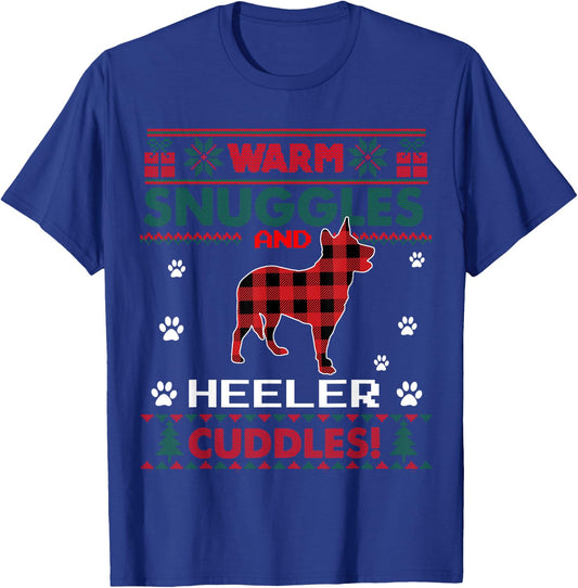 Heeler Dog Lover Christmas Pajama Shirt Xmas Ugly Christmas T-Shirt - T-Shirt | Royal