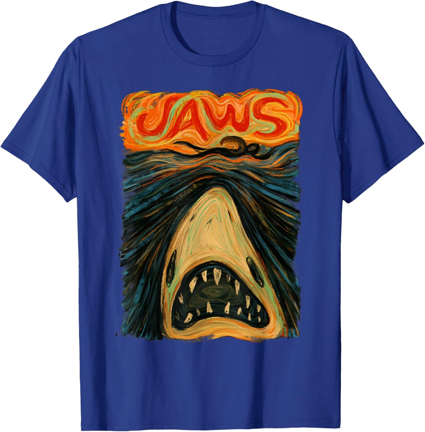 Jaws Scream Portrait T-Shirt - T-Shirt | Royal