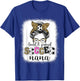 Proud and Loud Soccer Nana messy bun leopard women T-Shirt - T-Shirt | Royal