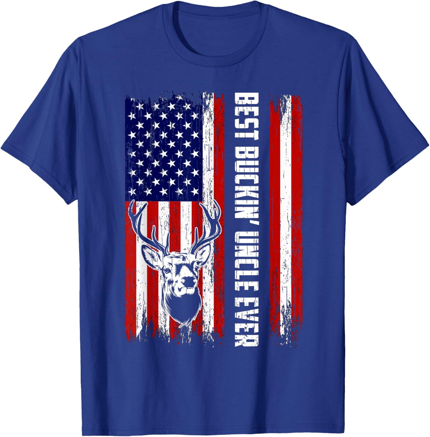 Best Buckin' Uncle Ever Shirt Deer Hunting Bucking T-Shirt - T-Shirt | Royal