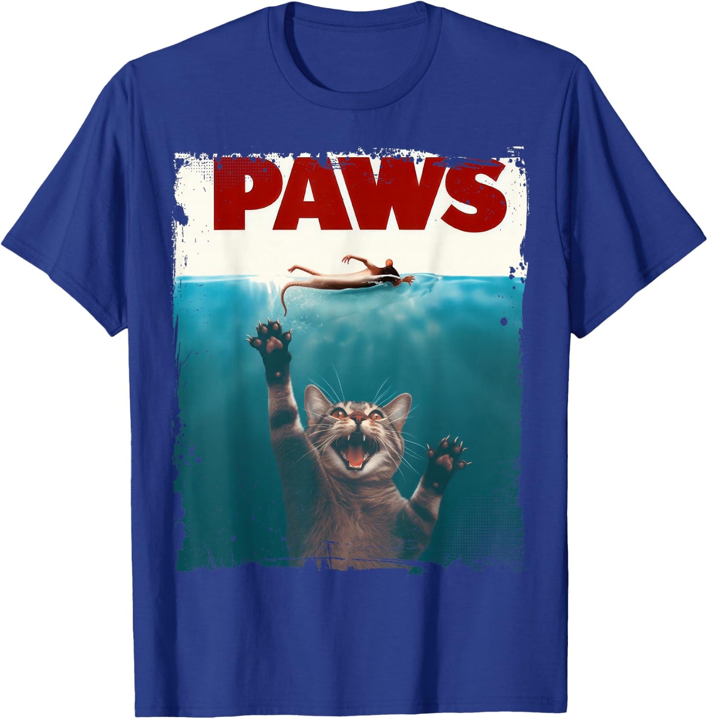 Paws Kitten Meow Parody Funny Cat Lover Gifts Cute Cat T-Shirt - T-Shirt | Royal