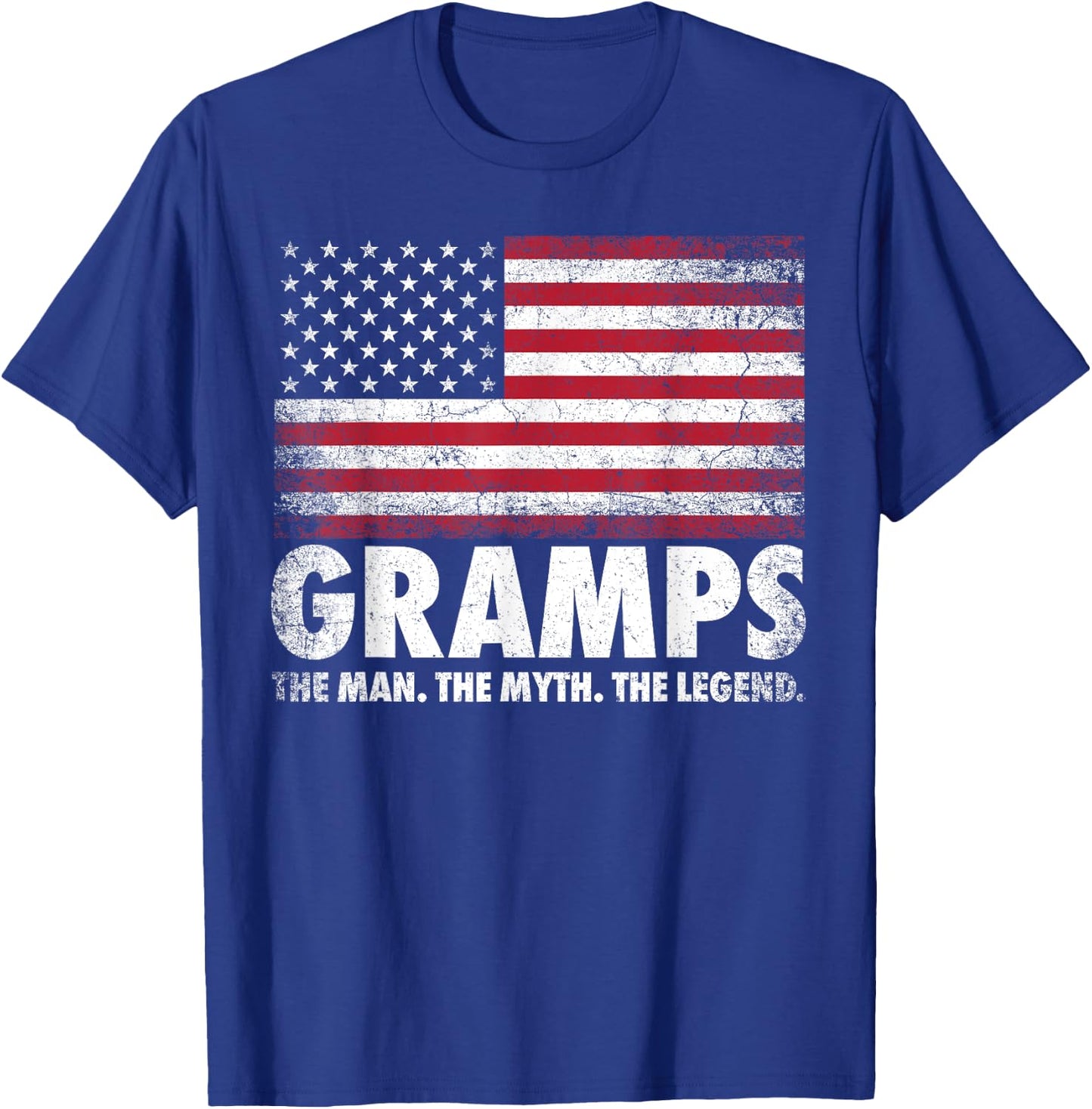 Gramps The Man Myth Legend Father's Day 4th of July Grandpa T-Shirt - T-Shirt | Royal