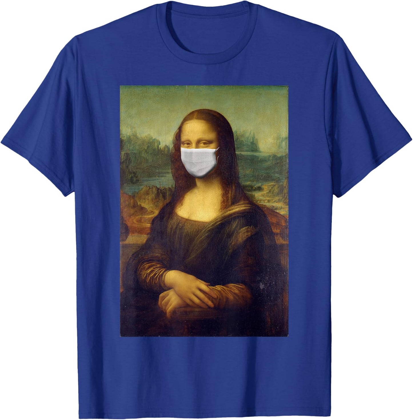 Mona Lisa Face Mask T-Shirt - T-Shirt | Royal
