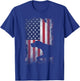 Patriotic German Shorthaired Pointer American Flag GSP Dog T-Shirt - T-Shirt | Royal
