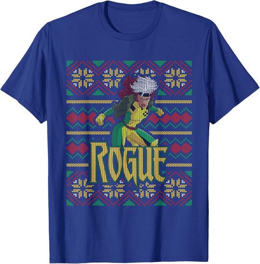Marvel X-Men Rogue Holiday Sweater T-Shirt - T-Shirt | Royal