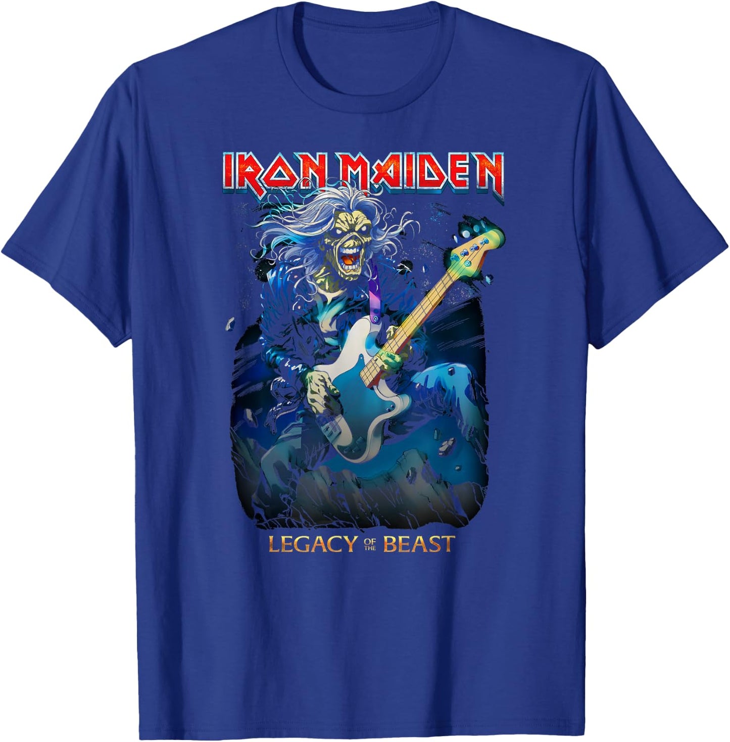 Iron Maiden - Eddie On Bass Small T-Shirt - T-Shirt | Royal