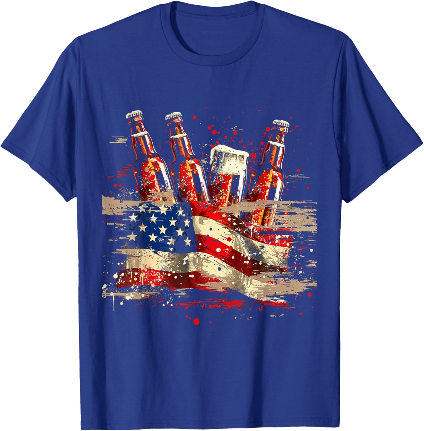 American Flag Beer T-Shirt - T-Shirt | Royal