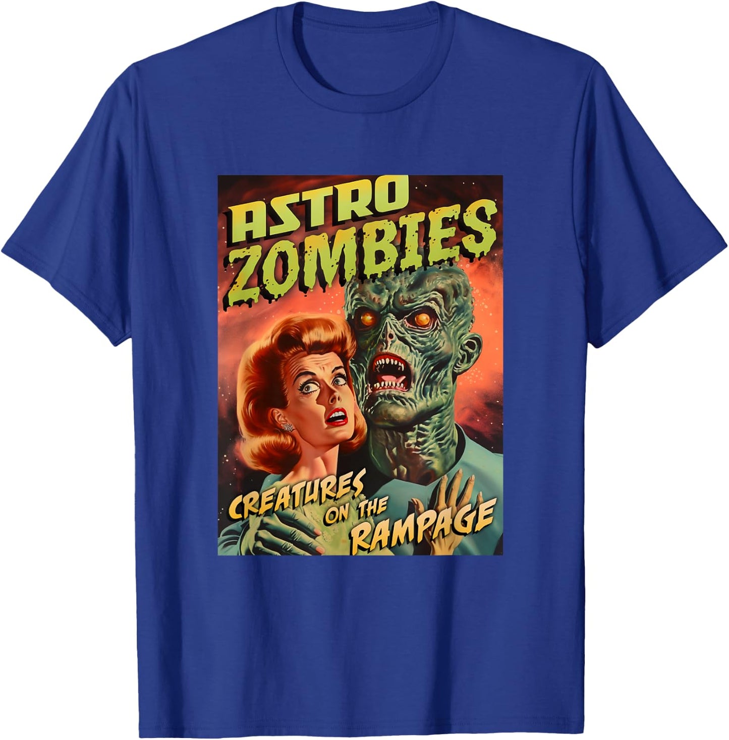 Astro Zombies 1950s Horror Comic Cover T-Shirt - T-Shirt | Royal