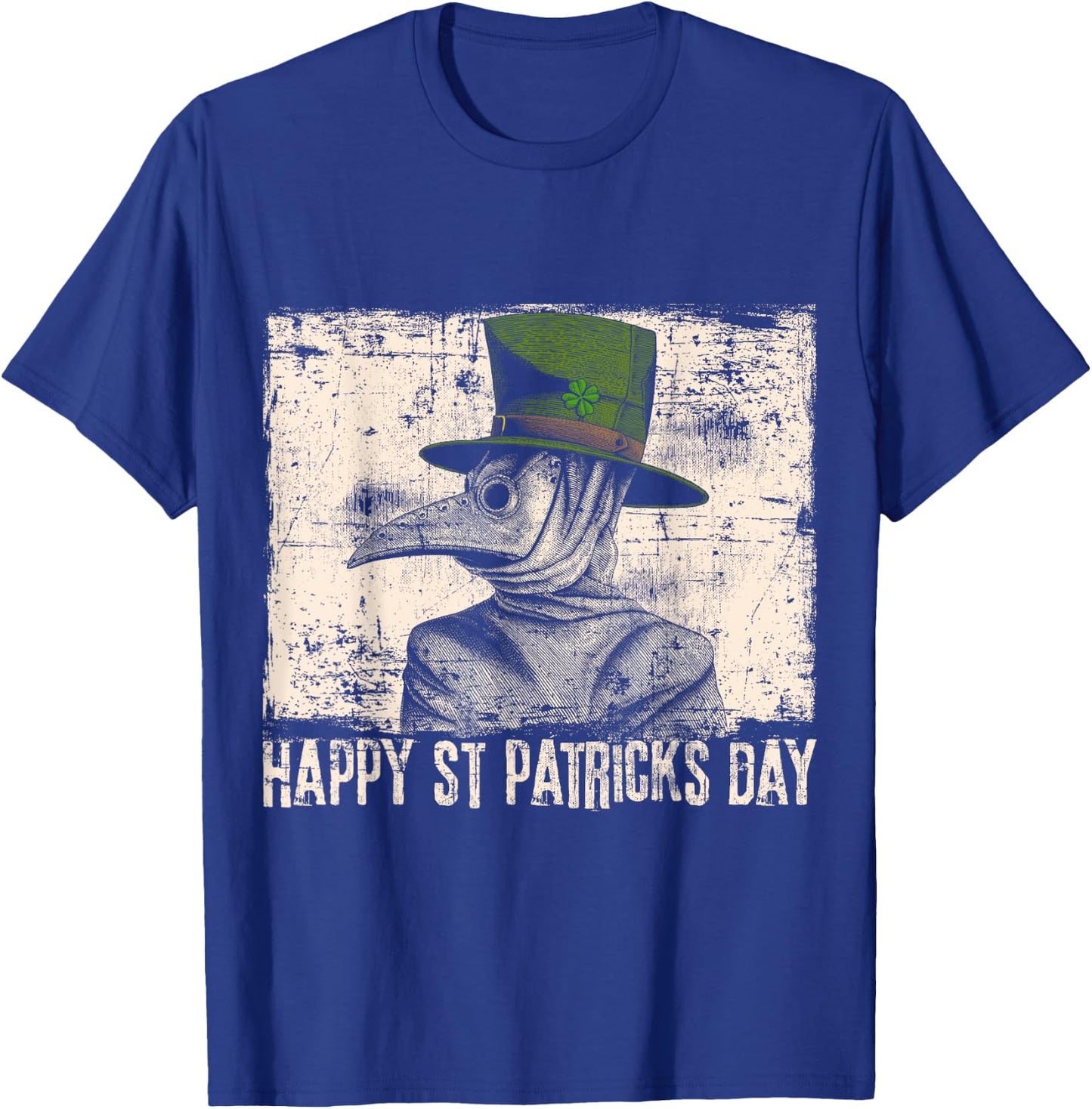 Happy St. Patricks Day Plague Doctor Quarantine T-Shirt - T-Shirt | Royal