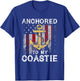 US Coast Guard Veteran Coastie Wife USCG Veteran Flag T-Shirt - T-Shirt | Royal