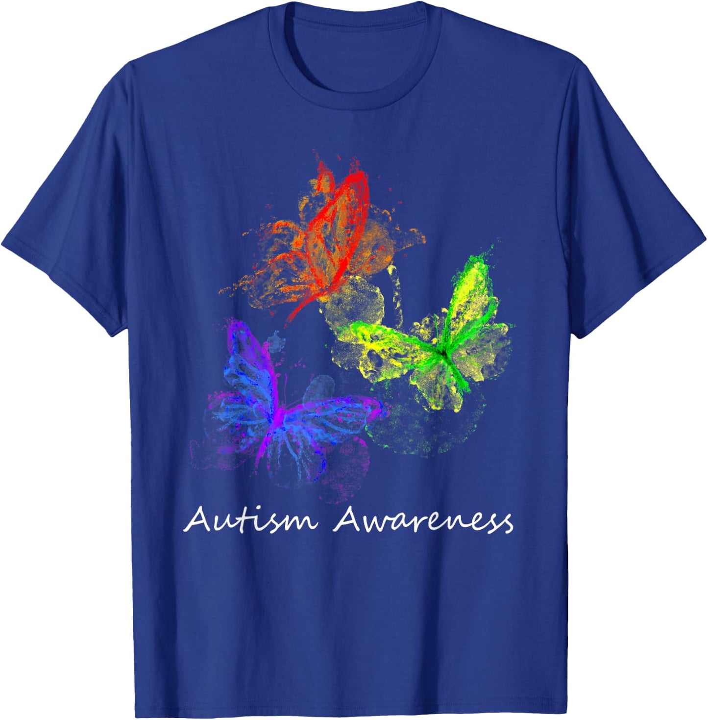 Autism Awareness Butterflies Without Puzzle Pieces Colorful T-Shirt - T-Shirt | Royal