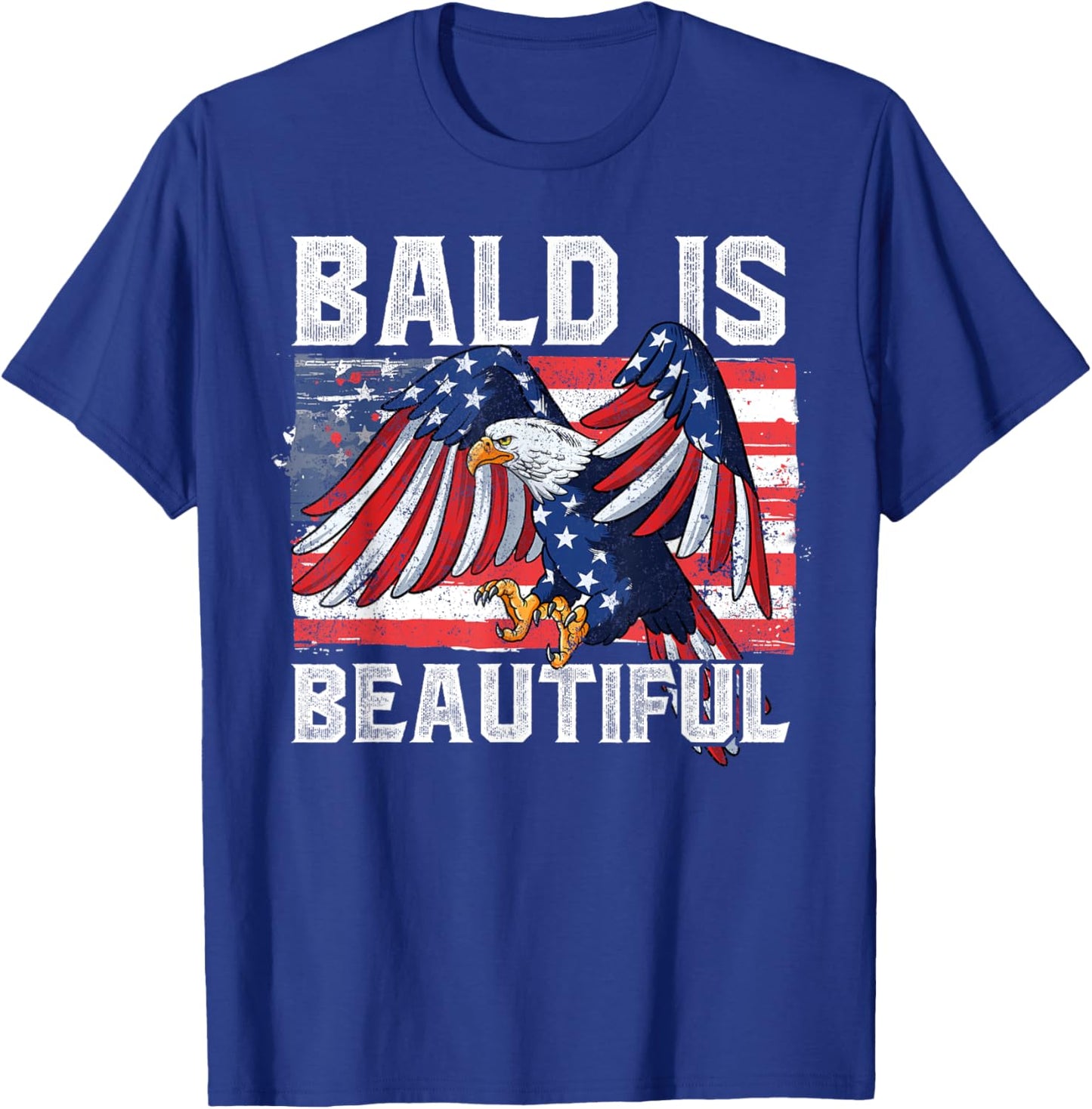 Bald Is Beautiful 4th Of July T-Shirt - T-Shirt | Royal
