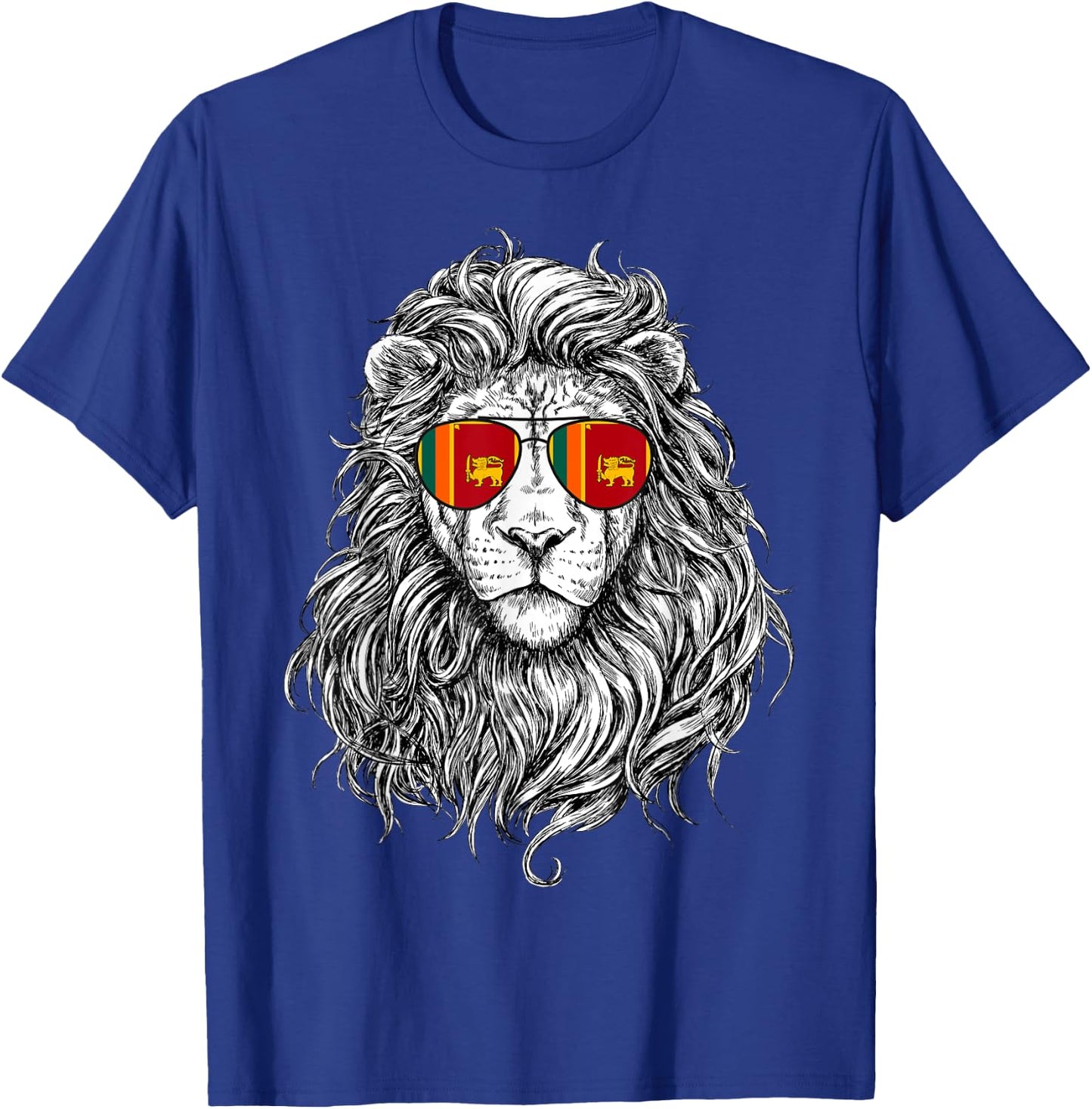 Sri Lanka Flag Lion Sunglasses Sri Lanka Gift Love Sri Lanka T-Shirt - T-Shirt | Royal