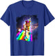 Dog Cat On Roller Skates With Pizza Coffee T-Shirt - T-Shirt | Royal