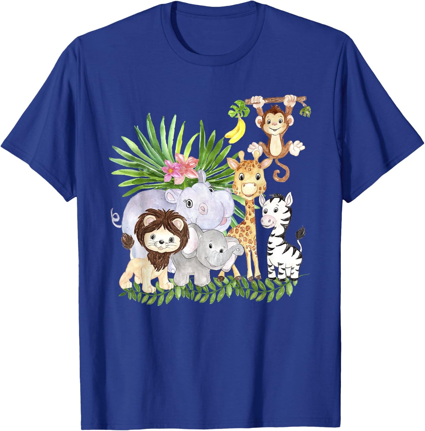 Zoo Animals Wildlife Birthday Party A Day At The Zoo Safari T-Shirt - T-Shirt | Royal