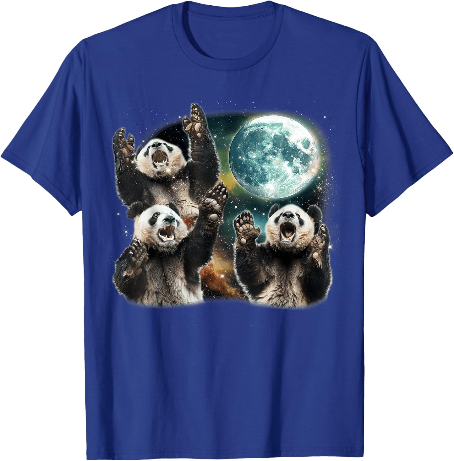 Funny Three Panda Moon, 3 Possum Full, Weird Magic 90s Meme T-Shirt - T-Shirt | Royal