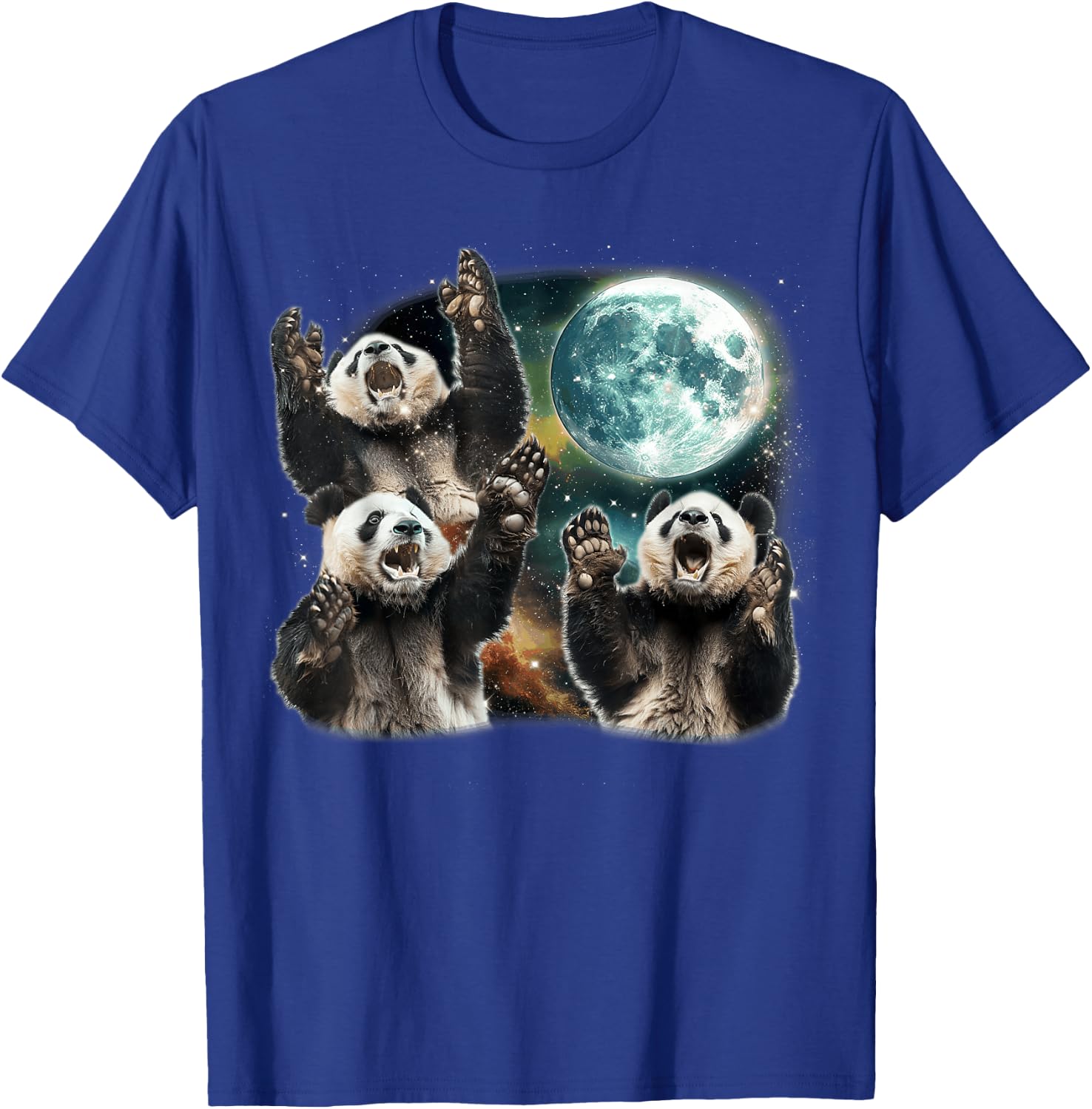 Funny Three Panda Moon, 3 Possum Full, Weird Magic 90s Meme T-Shirt - T-Shirt | Royal