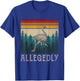 Vintage Retro Allegedly Ostrich Funny Bird Lover T-Shirt - T-Shirt | Royal