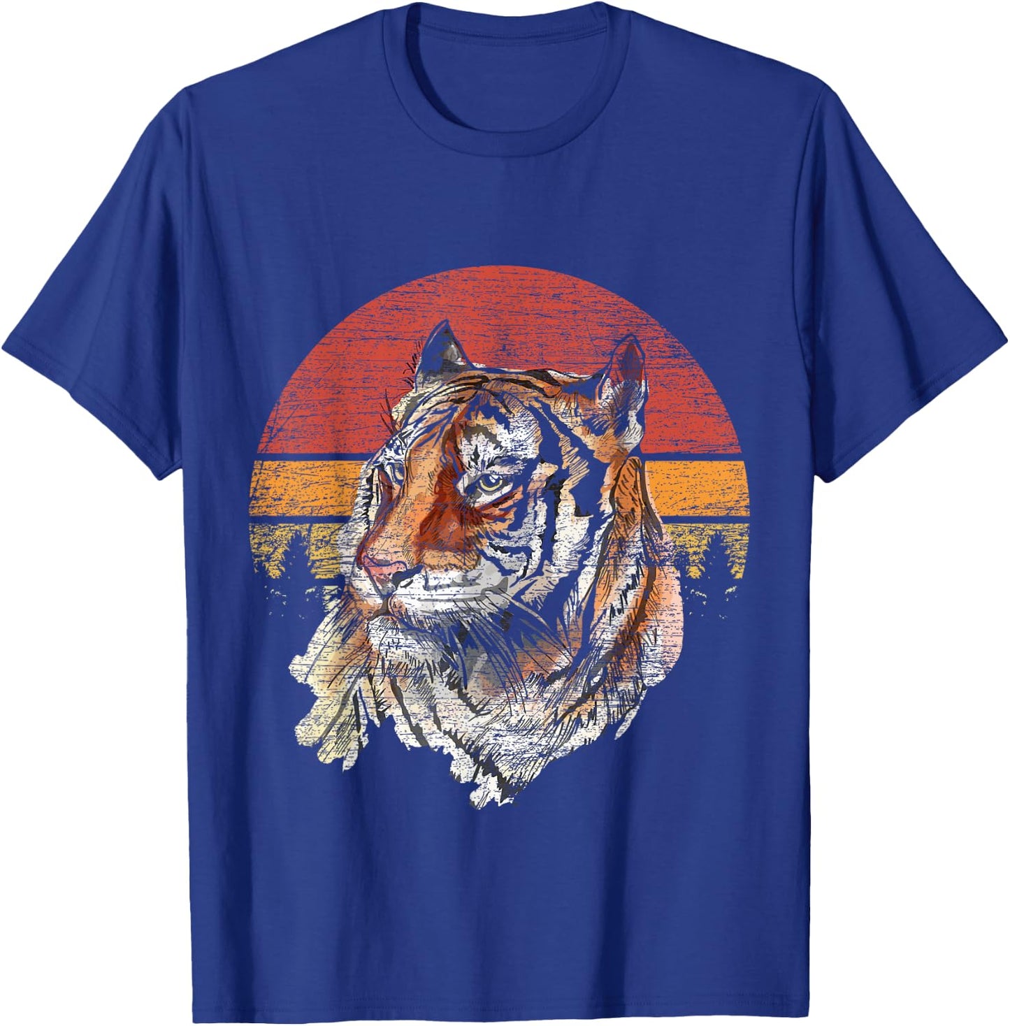 Retro Tiger T-Shirt - T-Shirt | Royal
