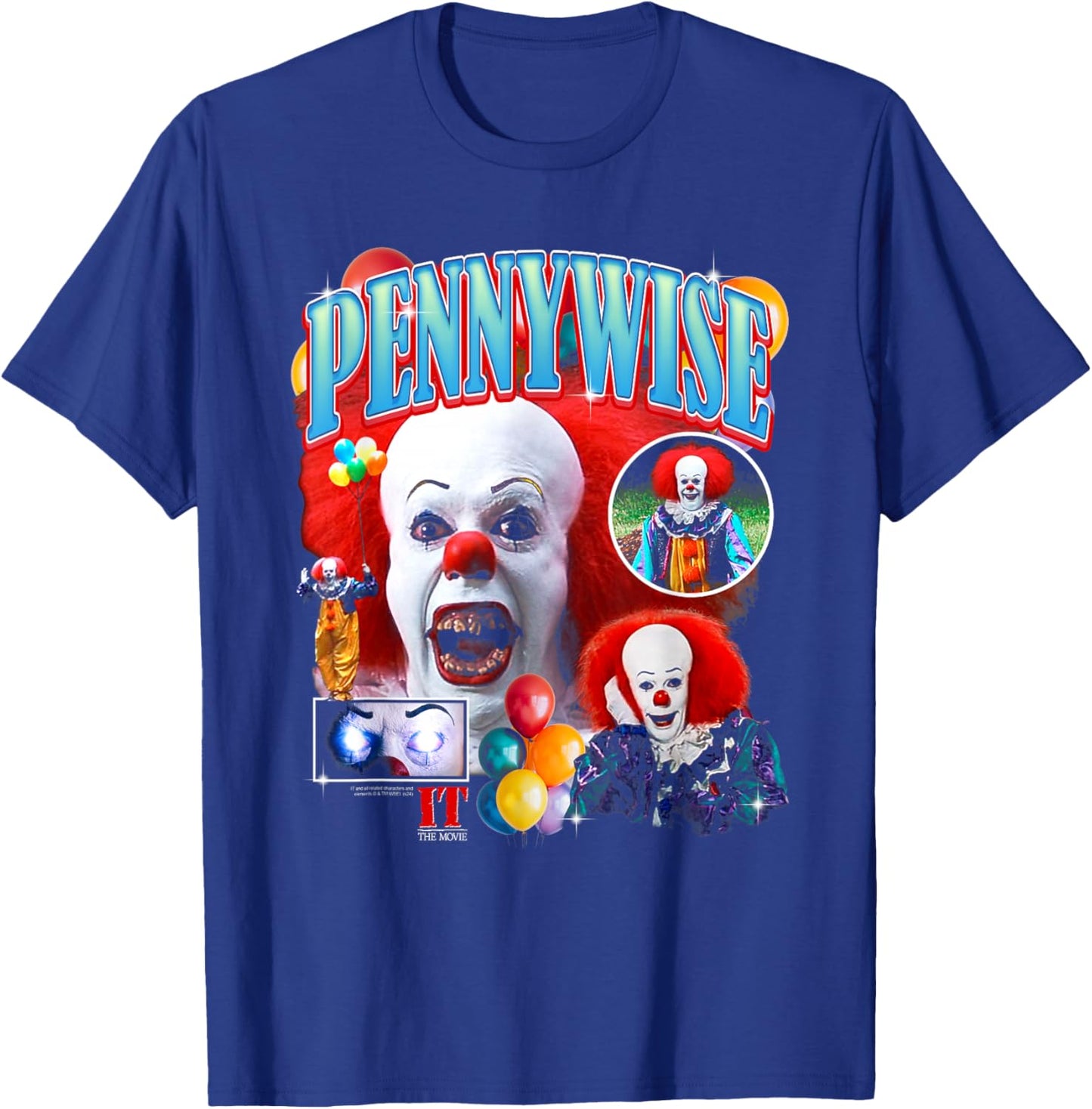 It Pennywise The Clown Collage Horror T-Shirt - T-Shirt | Royal