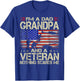 I'm A Dad Grandpa And Veteran Father's Day T-Shirt - T-Shirt | Royal