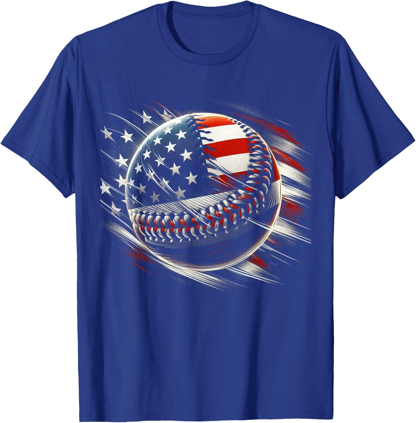 Baseball 4th Of July Men USA American Flag Boys Patriotic T-Shirt - T-Shirt | Royal