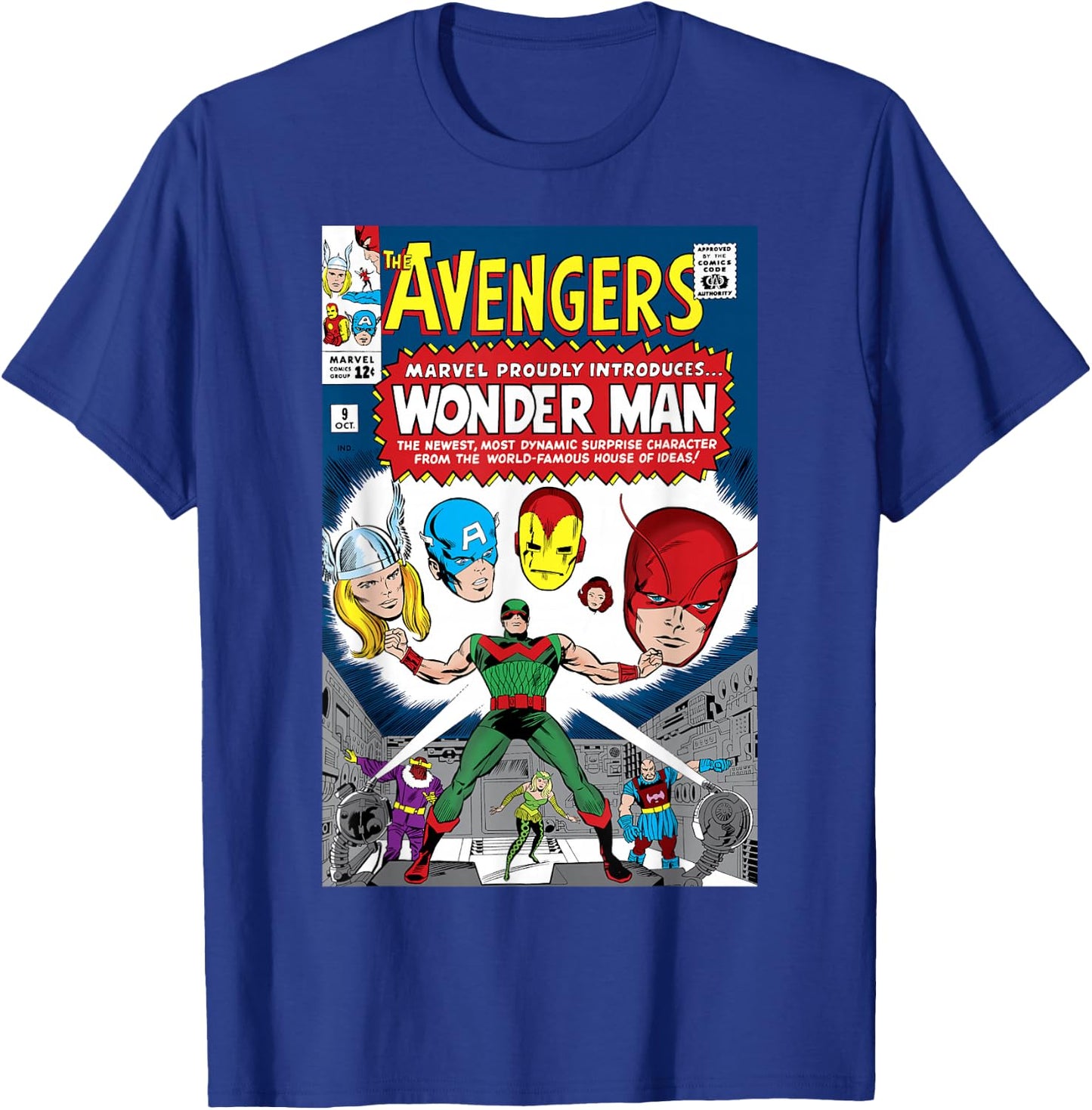 Marvel Avengers Presenting Wonder Man Comic Cover T-Shirt - T-Shirt | Royal