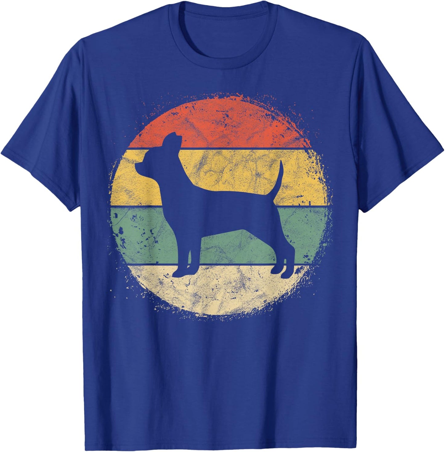 Circular Retro Chihuahua Owner Gift Chi-chi Parents Dog Mom Men Women Girls Kids T-Shirt - T-Shirt | Royal