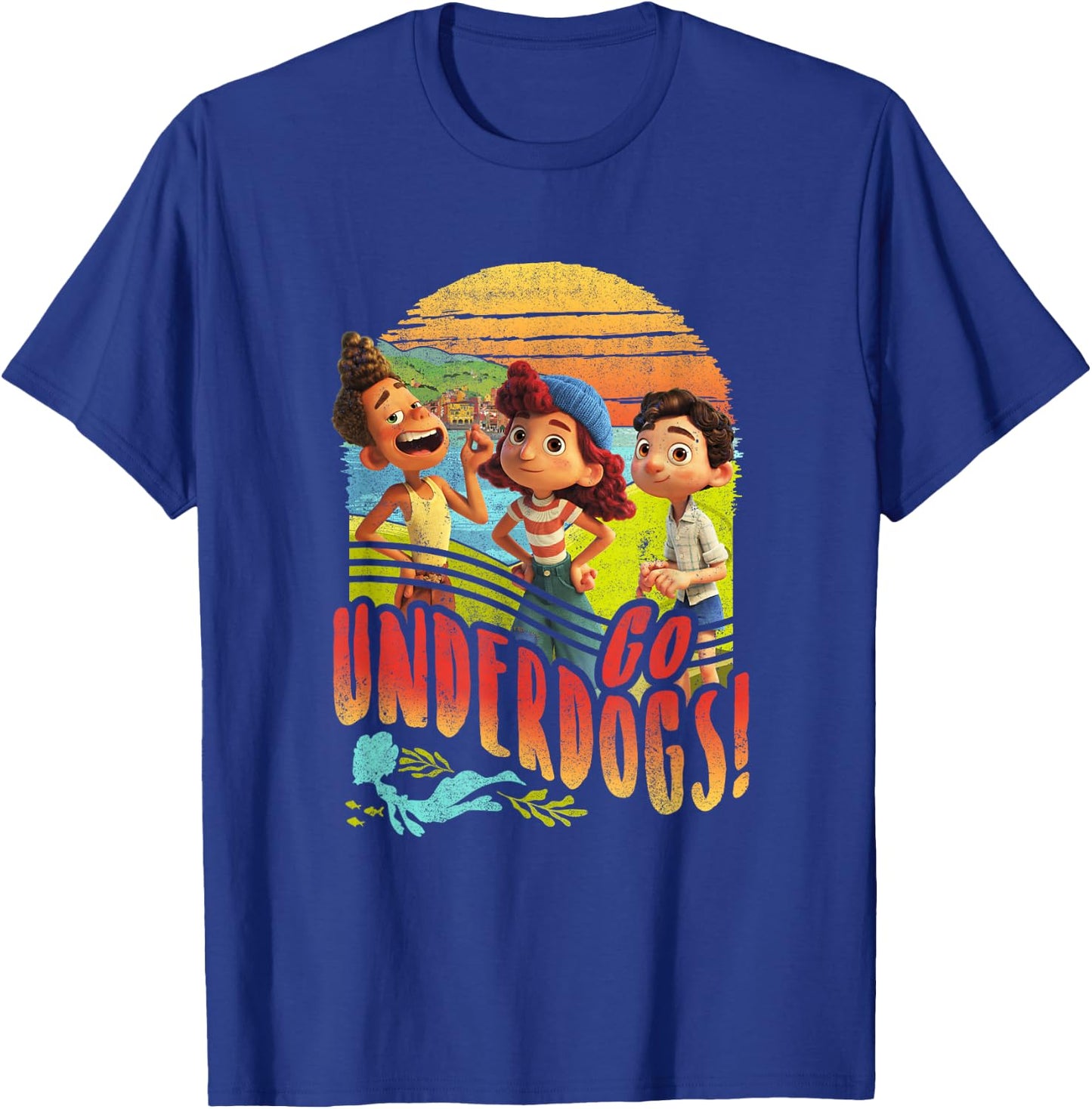 Disney Pixar Luca Go Underdogs Group Shot Small T-Shirt - T-Shirt | Royal
