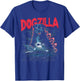 Dogzilla Funny Giant Australian Shepherd Dog graphic art T-Shirt - T-Shirt | Royal