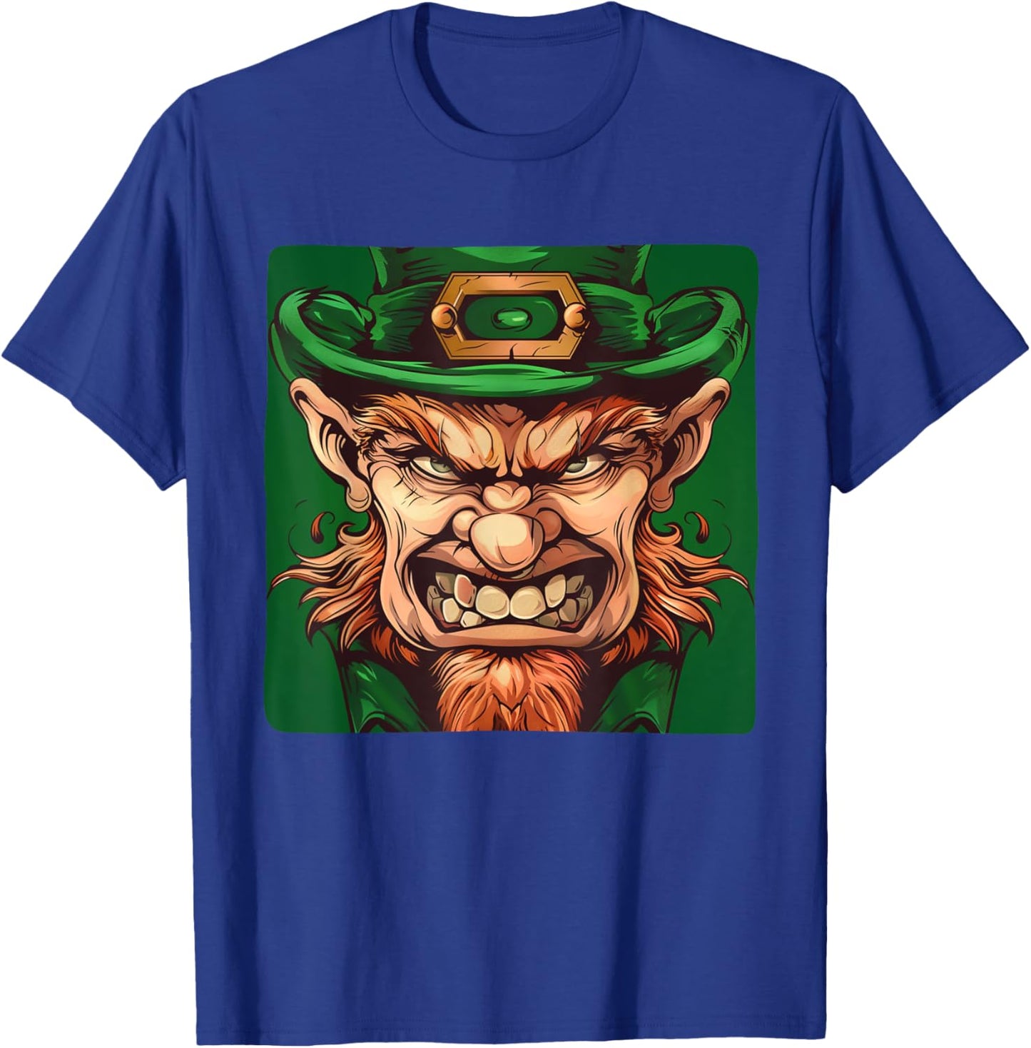 Angry Leprechaun Face Costume for Adults and Kids T-Shirt - T-Shirt | Royal