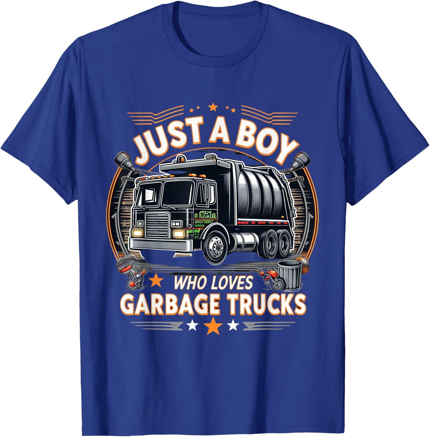 Just a boy who loves Garbage Trucks T-Shirt - T-Shirt | Royal
