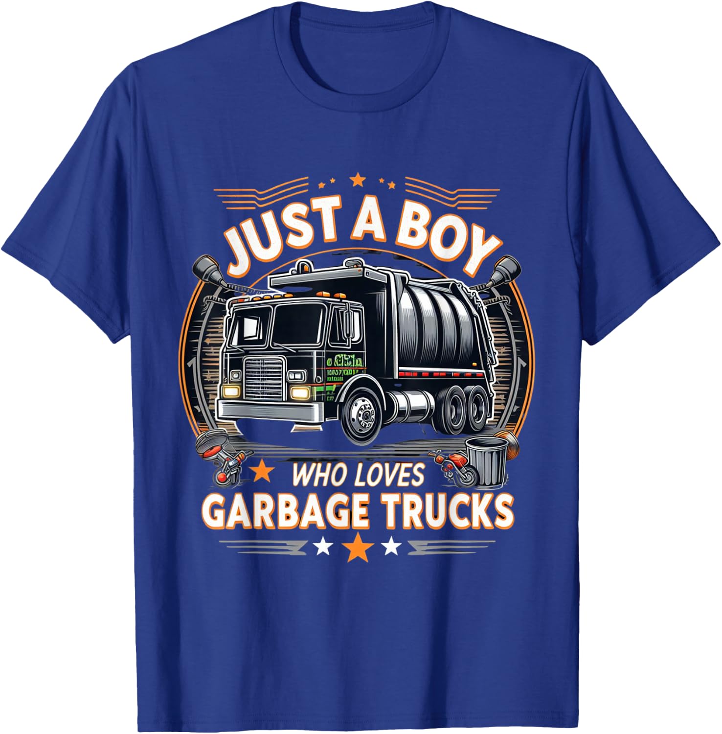 Just a boy who loves Garbage Trucks T-Shirt - T-Shirt | Royal