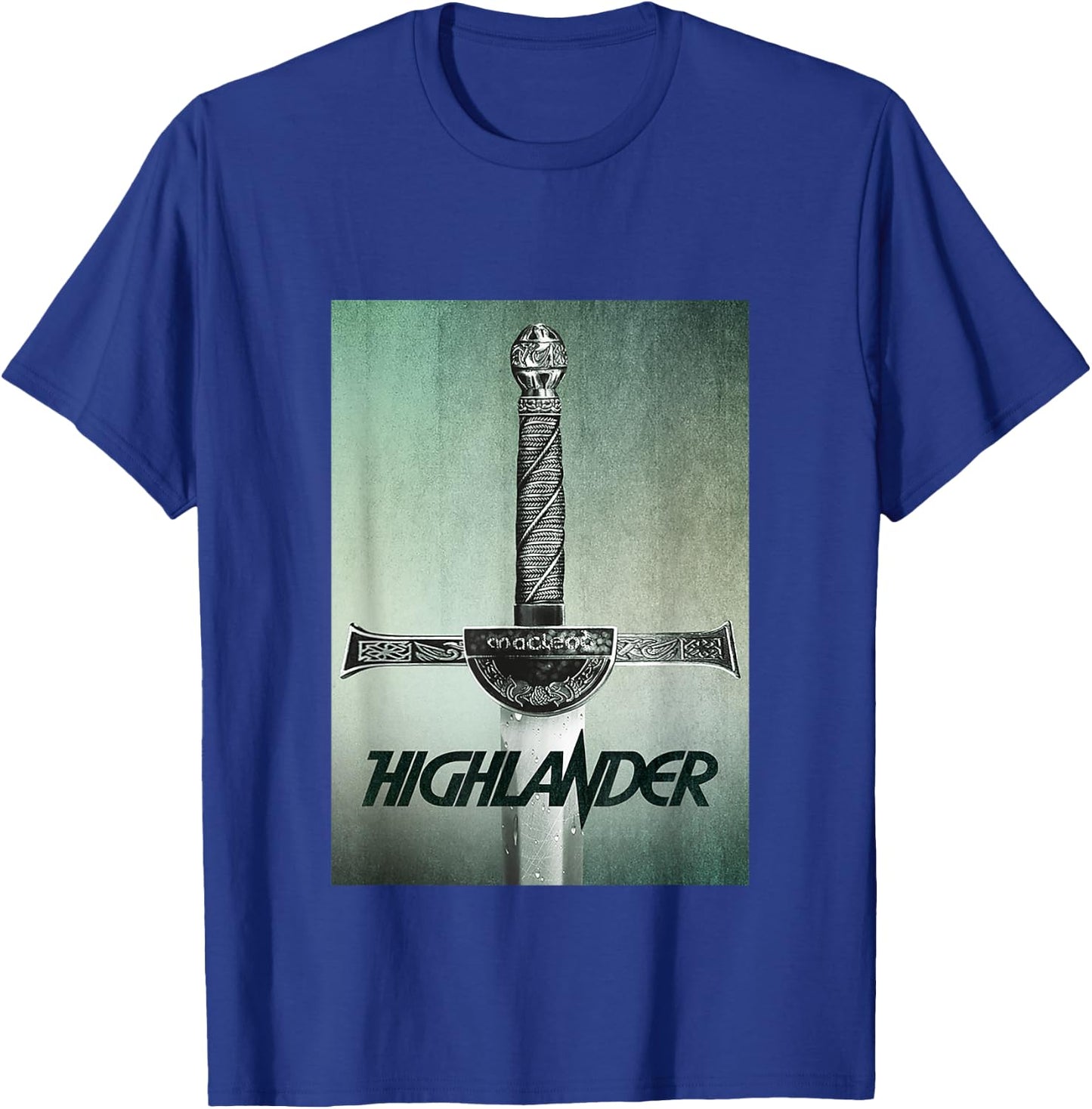 Highlander 1986 Macleod Broadsword T-Shirt - T-Shirt | Royal