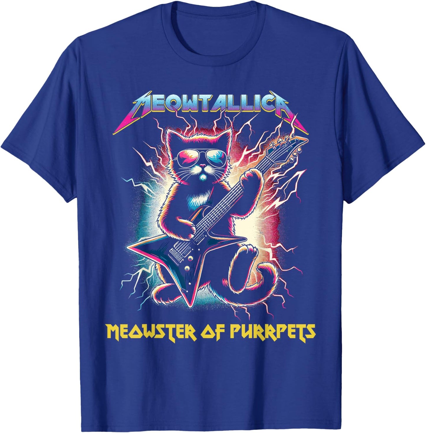 Meowtallica Meowster of Purrpets - Funny Cat T-Shirt - T-Shirt | Royal