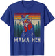 Funny Mama Hen Shirt Vintage Retro Chicken Mom Mother T-Shirt - T-Shirt | Royal