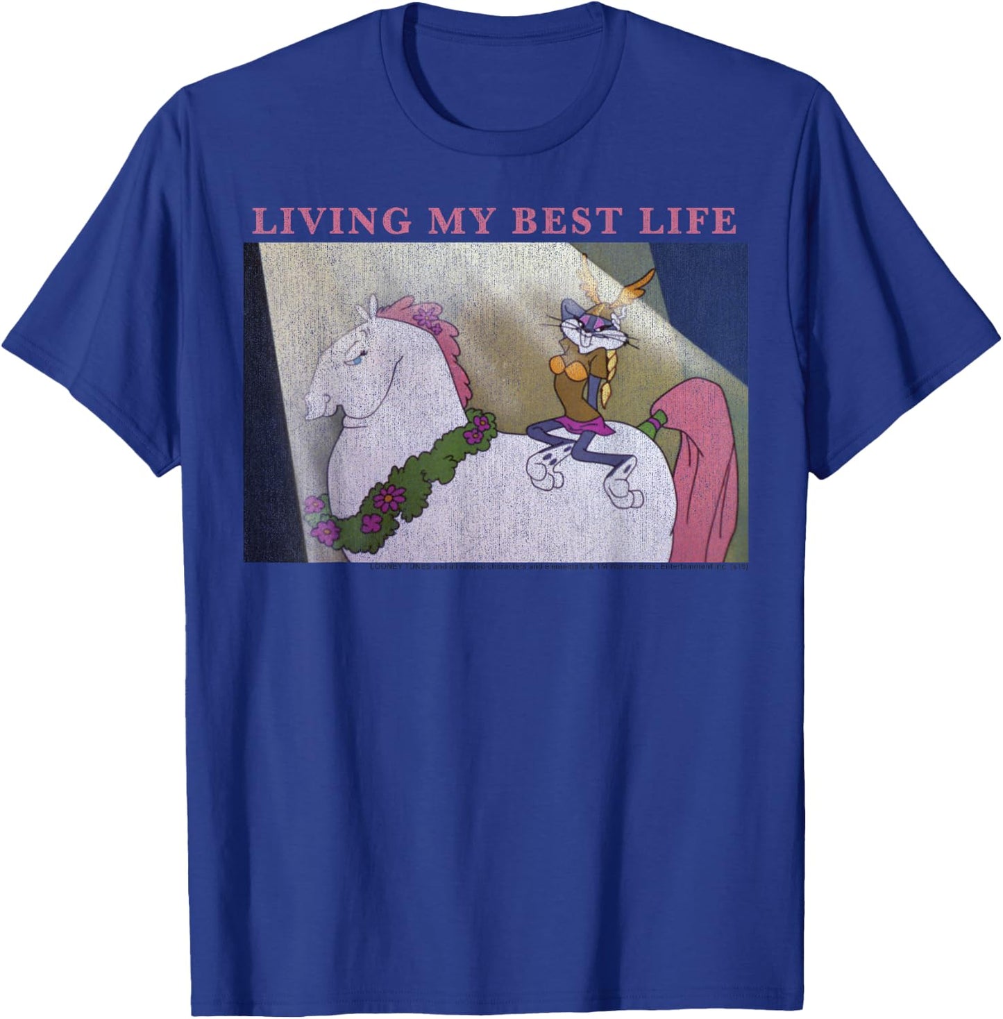 Looney Tunes Bugs Bunny Living My Best Life T-Shirt - T-Shirt | Royal