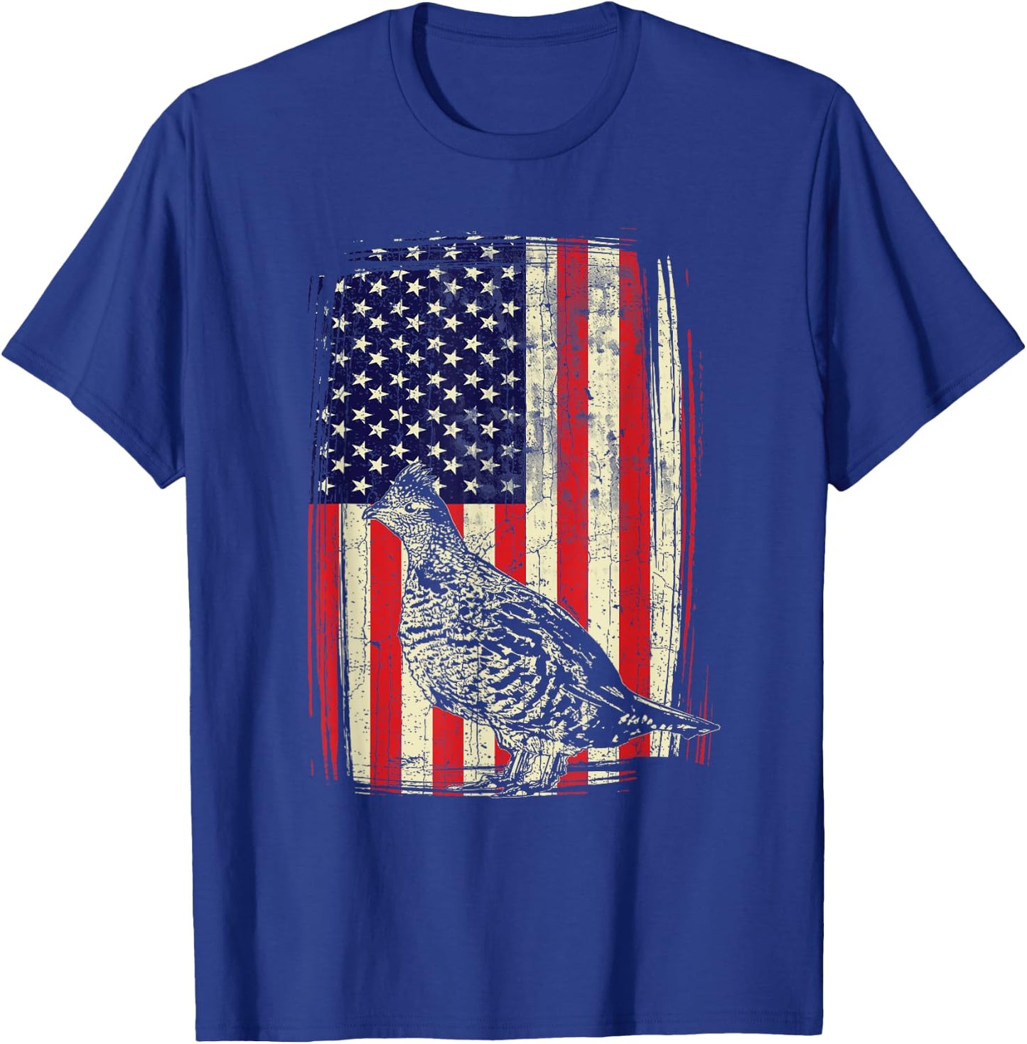 American Ruffed Grouse Bird Hunting Gift Bird Watch Hunter T-Shirt - T-Shirt | Royal